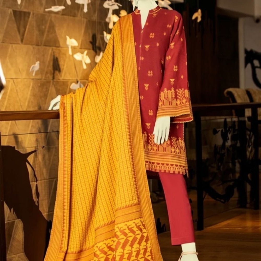 Junaid jamshaid women’s 3piece dress size Large